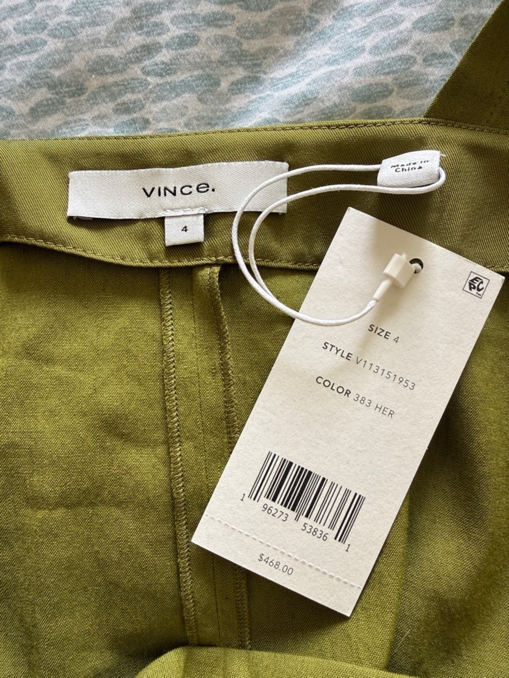 Vince Olive Green Square-Neck Midi Dress - Picture 2 of 6